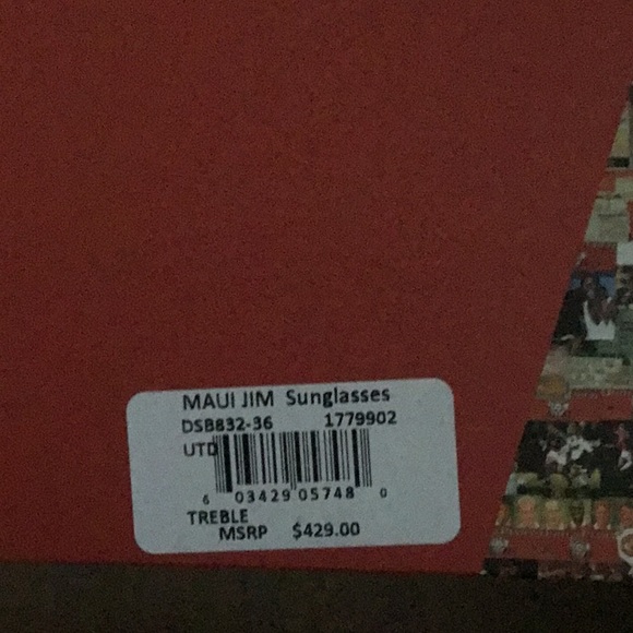 Maui Jim Treble Manchester United Black Gloss w/ Treble Collage Polarized . - Picture 6 of 6